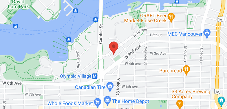 map of 402 388 W 1ST AVENUE